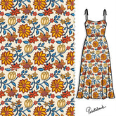 Bright Color Kalamkari Print for Kurti Dresses